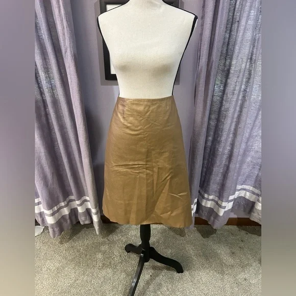 Vintage Venezia Metallic Leather Skirt - Picture 1 of 5